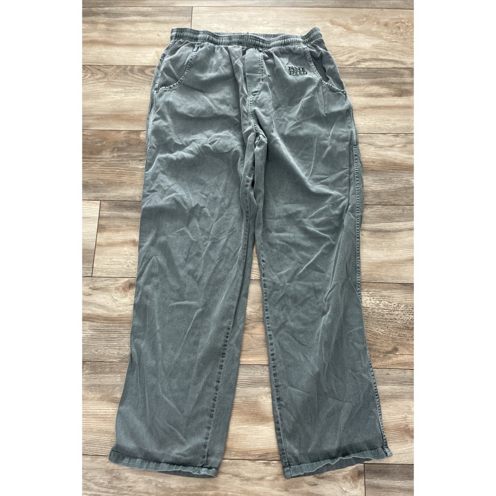 Crazy Shirts Hawaii Mens XL Green Pine Dyed Pull On Lounge Pants Cotton Jogger
